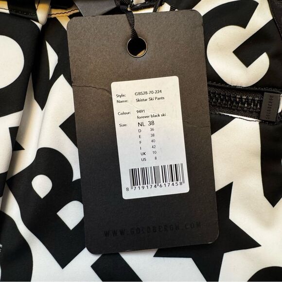 Goldbergh pippa Skistar Ski Pants Pippa Ski Pants White Black Logo Waterproof 8 - Picture 2 of 9